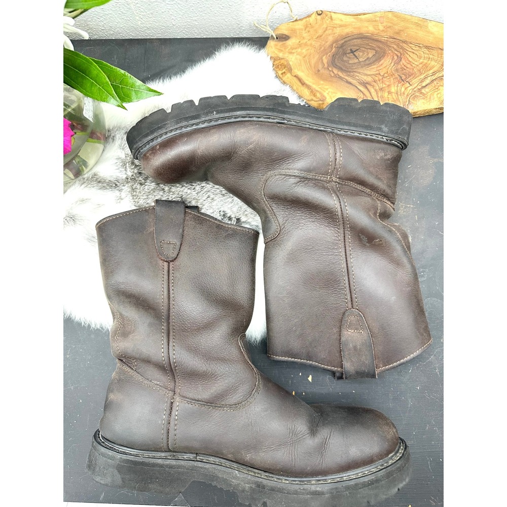 Thorogood boot Men's 9 W Dark brown Leather 814-4013 pull‎ on